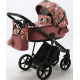 Детская коляска Adamex Porto Flowers 3 в 1 PO-FL02 (ЦВЕТЫ+ СИРЕН.ТК)