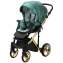 Детская коляска Adamex Chantal Special Edition 3 в 1 C105 (ИЗУМРД.ПЕРЛ.КОЖА+ЧЕРН.РИФЛЕН.ДНО+ЗОЛОТО РАМА)