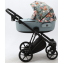 Детская коляска Adamex Porto Flowers 3 в 1 PO-FL04 (ЦВЕТЫ+СЕР-ГОЛУБ.ТК)