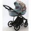 Детская коляска Adamex Porto Flowers 3 в 1 PO-FL04 (ЦВЕТЫ+СЕР-ГОЛУБ.ТК)