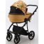 Детская коляска Adamex Porto Flowers 3 в 1 PO-FL03 (ЦВЕТЫ+ГОРЧИЧН.ТК)
