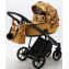 Детская коляска Adamex Porto Flowers 3 в 1 PO-FL03 (ЦВЕТЫ+ГОРЧИЧН.ТК)