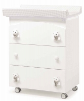 Пеленальный комод Erbesi Tato белый/песочный