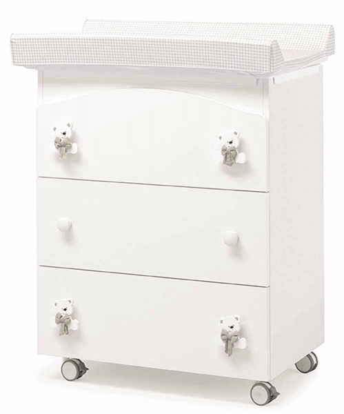 Пеленальный комод Erbesi Tato белый/песочный