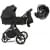 Детская коляска Peppy Monaco 3 в 1 с автокреслом First Black (черный), рама черная матовая
