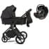 Детская коляска Peppy Monaco 3 в 1 с автокреслом First Black (черный), рама черная матовая