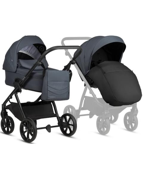 Детская коляска Tutis Leo 3 Plus 3 в 1 с автокреслом Elo Lux EduSky Black 1582211 India Ink