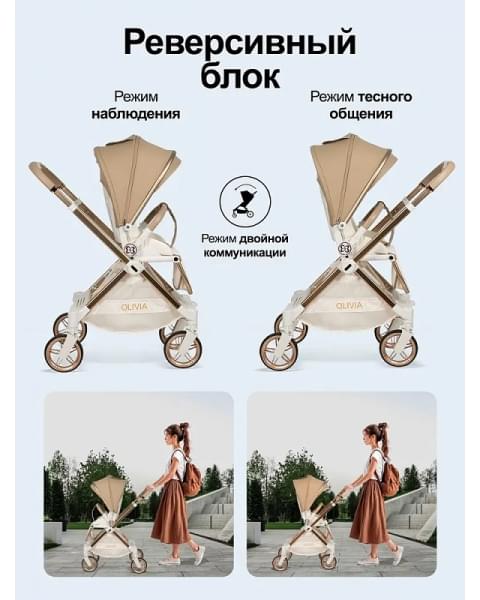Коляска прогулочная Farfello Olivia O2b,бежевый