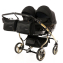 Коляска для двойни 2 в 1 Junama Diamond Special Duo, JDS-02 (Черный / Золото)