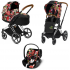 Коляска 3 в 1 Cybex Priam III Spring Blossom шасси Chrome Brown, Dark (Темный)