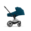 Коляска прогулочная Cybex Priam IV шасси Matt Black, Mountain Blue (Синий)
