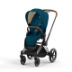 Коляска прогулочная Cybex Priam IV шасси Chrome Brown, Mountain Blue (Синий)