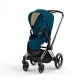 Коляска прогулочная Cybex Priam IV шасси Chrome Black, Mountain Blue (Синий)