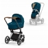 Коляска 2 в 1 Cybex Priam IV шасси Chrome Brown, Mountain Blue (Синий)