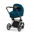 Коляска 2 в 1 Cybex Priam IV шасси Chrome Brown, Mountain Blue (Синий)