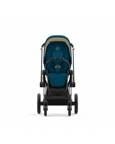 Коляска 2 в 1 Cybex Priam IV шасси Chrome Brown, Mountain Blue (Синий)