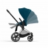 Коляска 2 в 1 Cybex Priam IV шасси Chrome Brown, Mountain Blue (Синий)