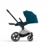 Коляска 2 в 1 Cybex Priam IV шасси Chrome Brown, Mountain Blue (Синий)