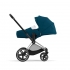 Коляска 2 в 1 Cybex Priam IV шасси Chrome Brown, Mountain Blue (Синий)