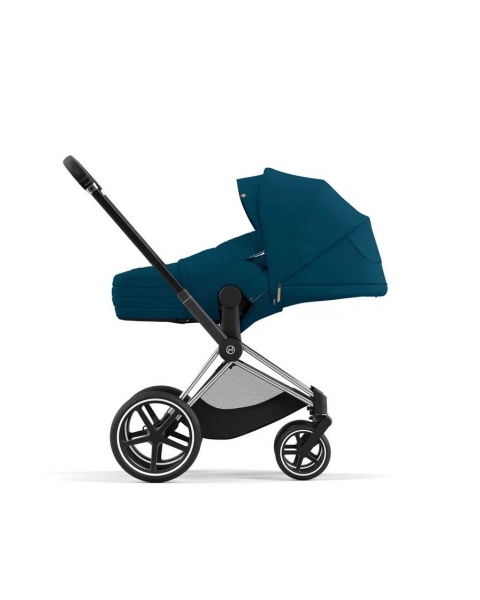 Коляска 2 в 1 Cybex Priam IV шасси Chrome Brown, Mountain Blue (Синий)