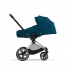 Коляска 2 в 1 Cybex Priam IV шасси Chrome Brown, Mountain Blue (Синий)