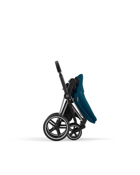 Коляска 2 в 1 Cybex Priam IV шасси Chrome Brown, Mountain Blue (Синий)