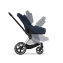 Коляска 3 в 1 Cybex Priam IV шасси Rose Gold, Nautical Blue (Темно-синий)