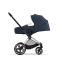 Коляска 3 в 1 Cybex Priam IV шасси Rose Gold, Nautical Blue (Темно-синий)