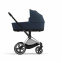 Коляска 3 в 1 Cybex Priam IV шасси Rose Gold, Nautical Blue (Темно-синий)