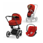 Коляска 3 в 1 Cybex Priam IV шасси Chrome Black, Autumn Gold (Оранжевый)