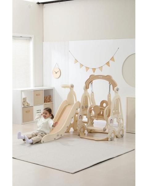 Горка с качелями UNIX Kids Car Camel