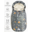 Конверт зимний меховой Amarobaby Snowy Travel, Горы / Cерый, 105 см