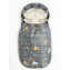 Конверт зимний меховой Amarobaby Snowy Travel, Горы / Cерый, 105 см
