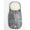 Конверт зимний меховой Amarobaby Snowy Travel, Горы / Cерый, 105 см