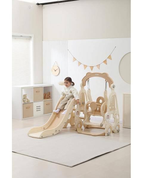 Горка с качелями UNIX Kids Car Camel