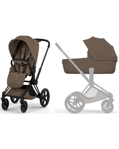 Коляска Cybex Priam V Matt Black Style Collection 2 в 1 Coconut Brown