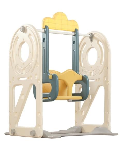 Игровой комплекс с горкой и качелями UNIX Kids Bus 171 см Yellow