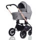 Коляска Mow Baby Zoom PU 2 в 1 gold beige (Светлый серый/шасси Золото)