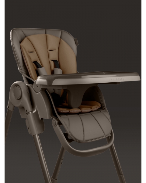 Стульчик детский для кормления Amarobaby, Gourmet, коричневый