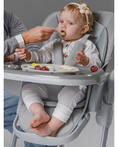 Стульчик детский для кормления Amarobaby, Gourmet, коричневый