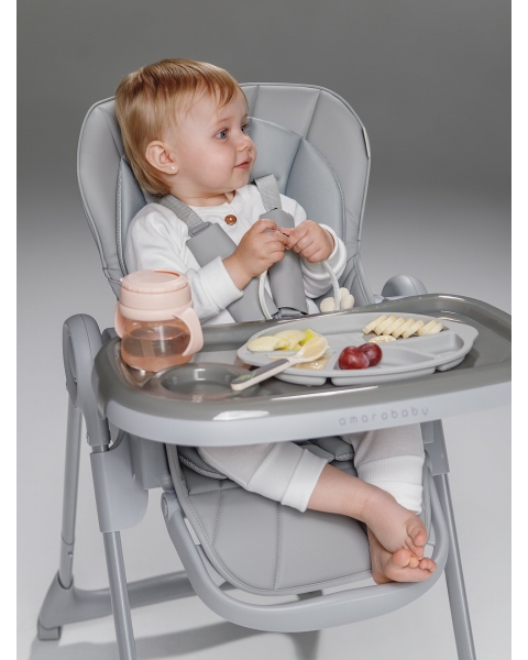Стульчик детский для кормления Amarobaby, Gourmet, коричневый