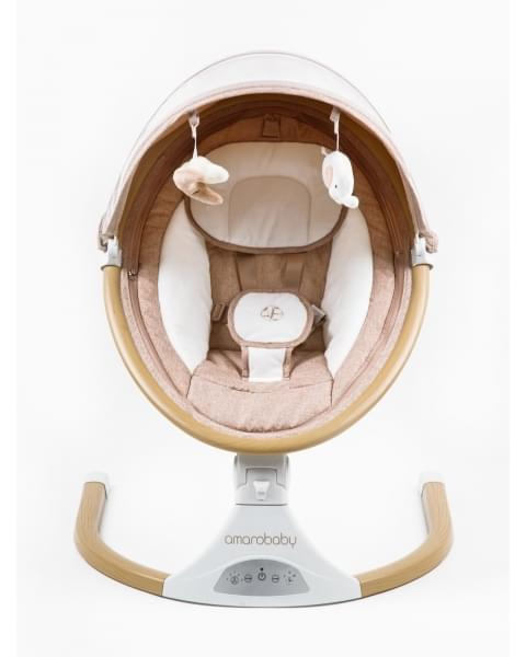 Электронные качели детские AMAROBABY ERGO SWING, бежевый