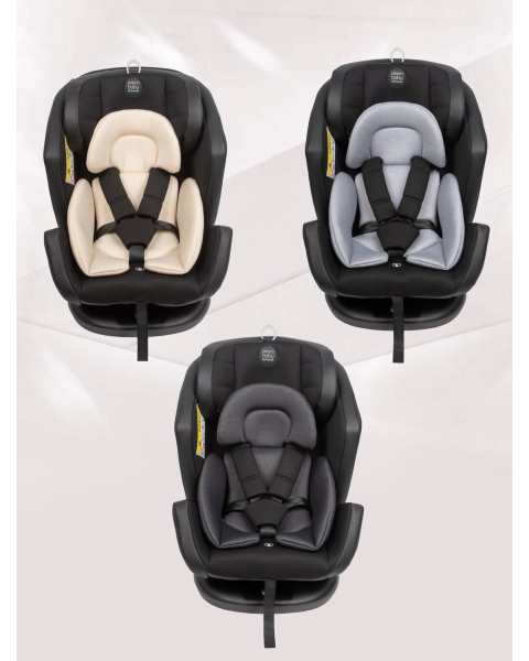 Автокресло детское AMAROBABY Favorite ISOFIX с усиленной боковой поддержкой, группа 0+/1/2/3, (чёрный/серый)