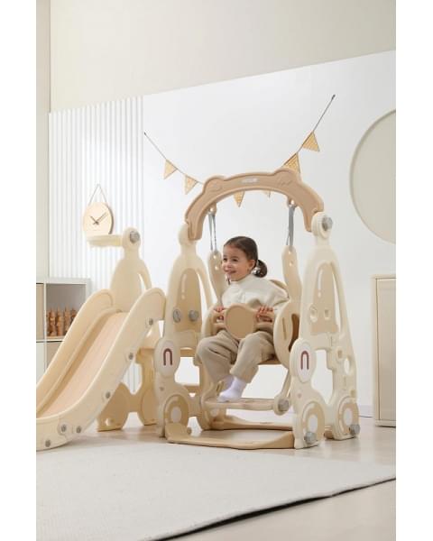 Горка с качелями UNIX Kids Car Camel