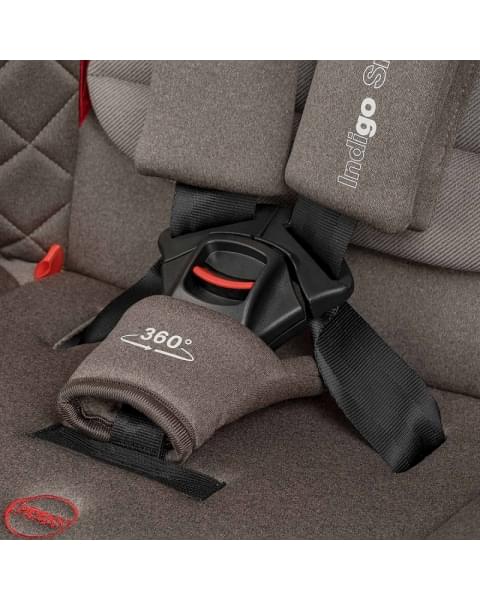 Автокресло Indigo Smart plus Isofix бежевый-коричневый