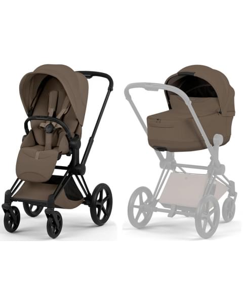 Коляска Cybex Priam V Matt Black Style Collection 2 в 1 Coconut Brown