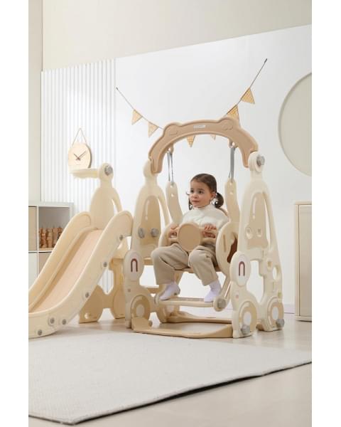 Горка с качелями UNIX Kids Car Camel