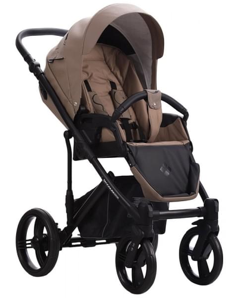Детская коляска Bebetto Magnum Light SE Pro 2 в 1 05 т.бежевая кожа черная рама