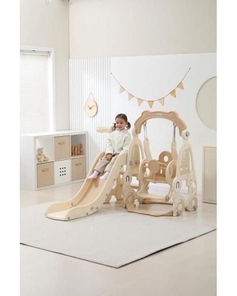 Горка с качелями UNIX Kids Car Camel