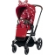 Коляска прогулочная Cybex Priam III Jeremy Scott Petticoat шасси Chrome Brown, Jeremy Scott Petticoat (Красный с узором)